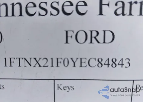 2000 Ford F-250 from USA, damaged, VIN 1FTNX21F0YEC84843
